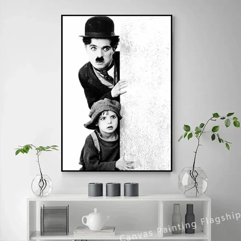 Quadro Decorativo GRANDE Alta Resolução Para Sala Quarto Escritório Charlie Chaplin