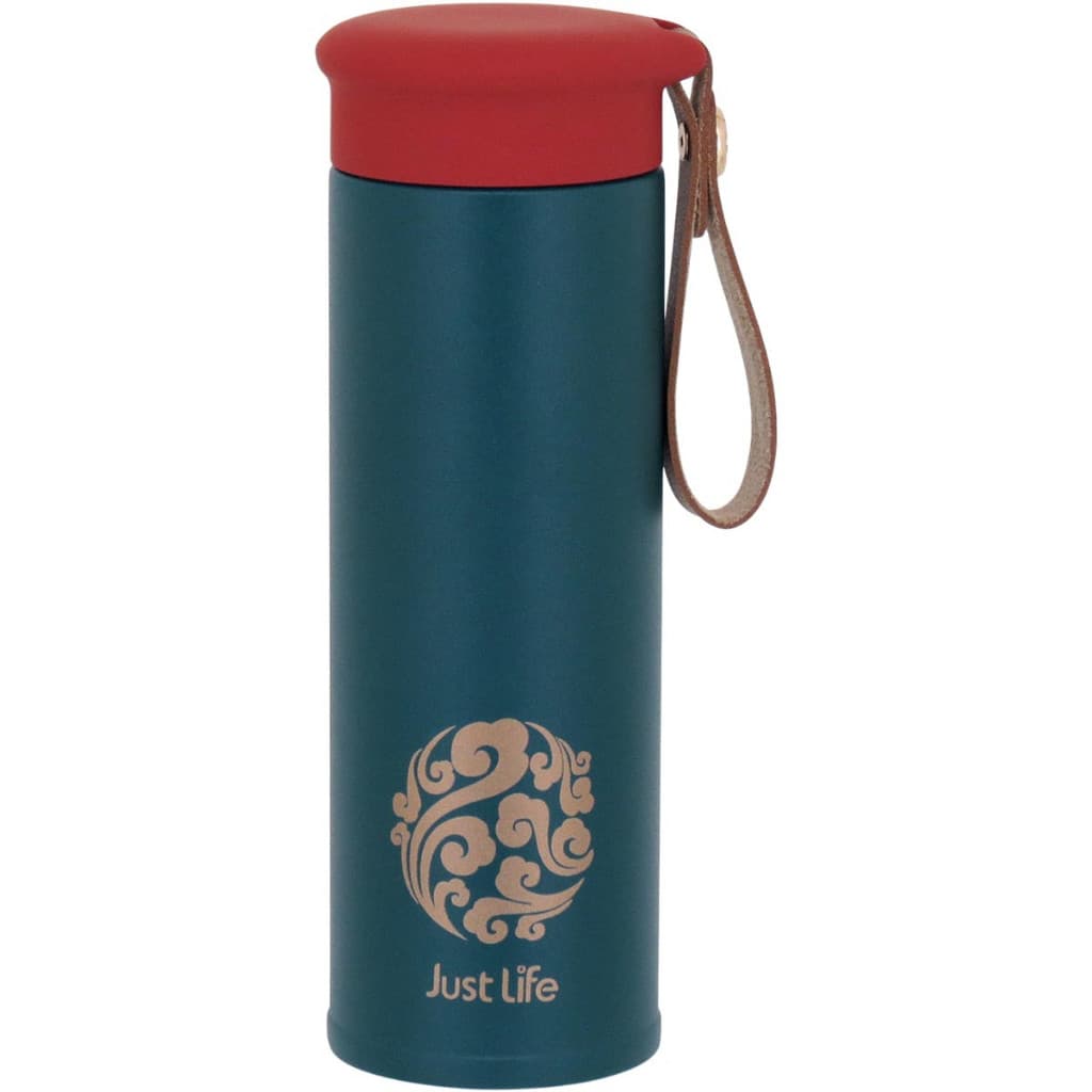 Garrafa Térmica Squeeze Academia Fitness Life Parede Dupla Inox 450ml 20x6 Verde