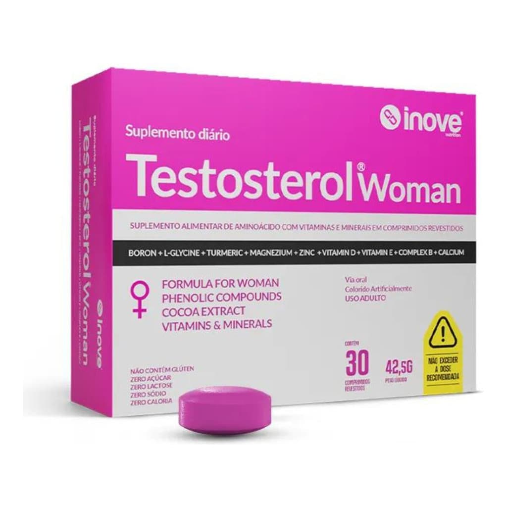 Testosterol Woman Inove Nutrition Com 30 Comprimidos Testo Para Mulheres