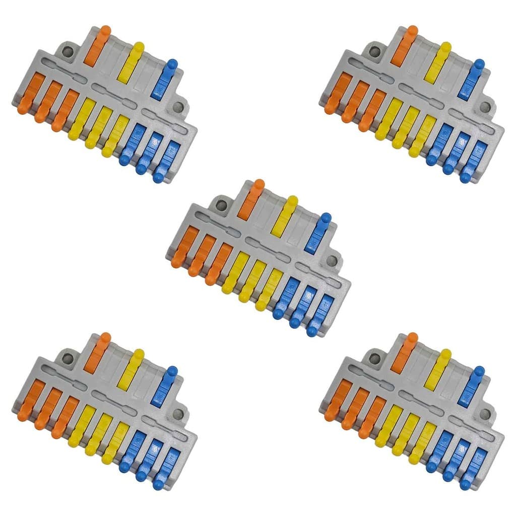 Kit 5x Conector Derivador 3:9 32A 1,5mm a 4mm 074021 InterNEED