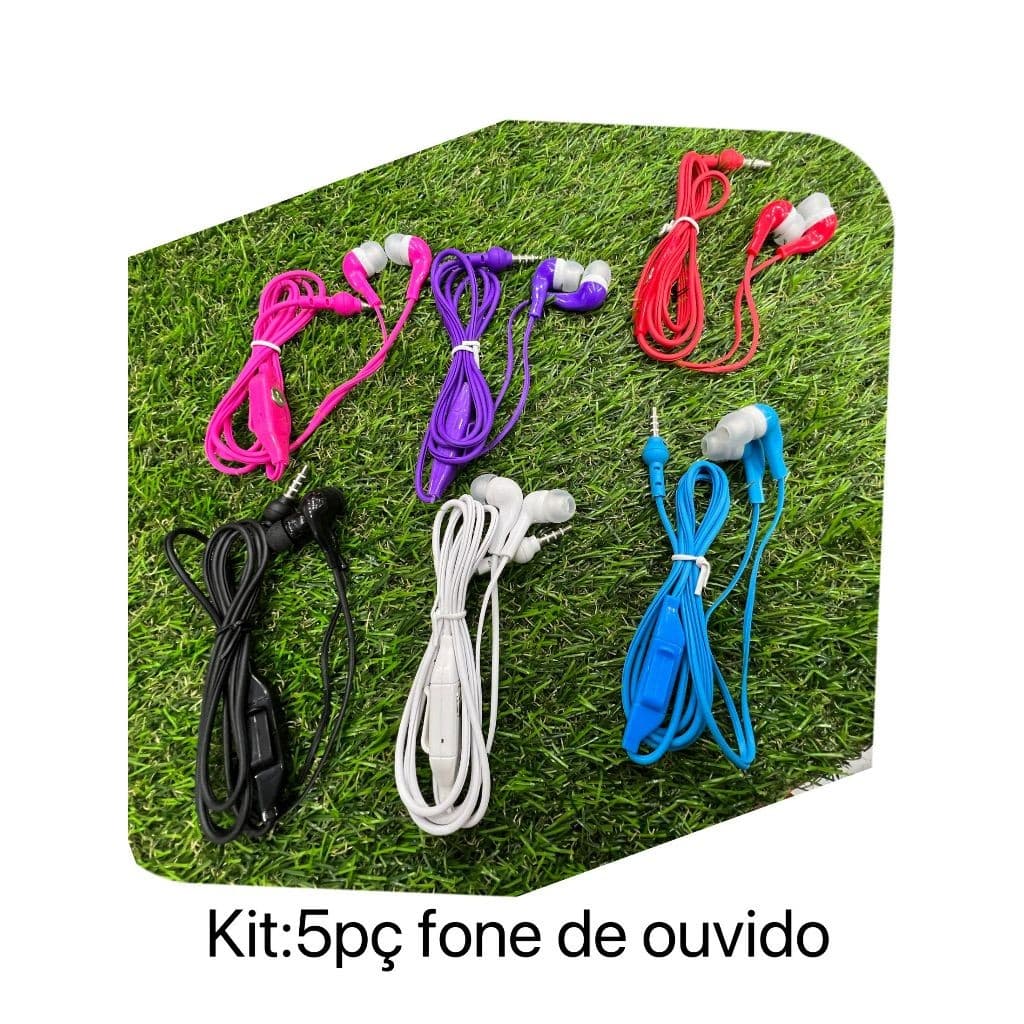 TIGERS Kit 10pç  Fone de ouvido com Microfone Colorido com fio