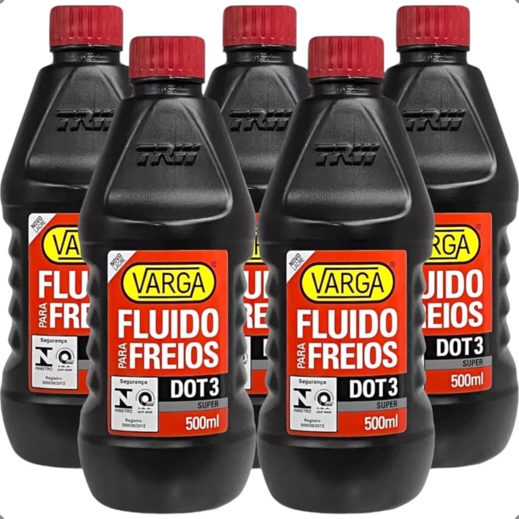 Kit 5 Oleo Fluido De Freio Dot3 500ml Original Varga Trw