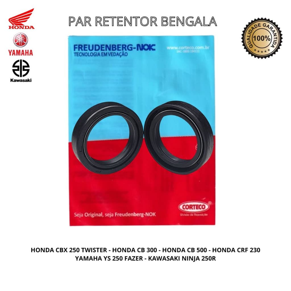 Par Retentor Garfo Twister 250 Cb 300/500 Crf 230 Fazer 250 Ninja 250R
