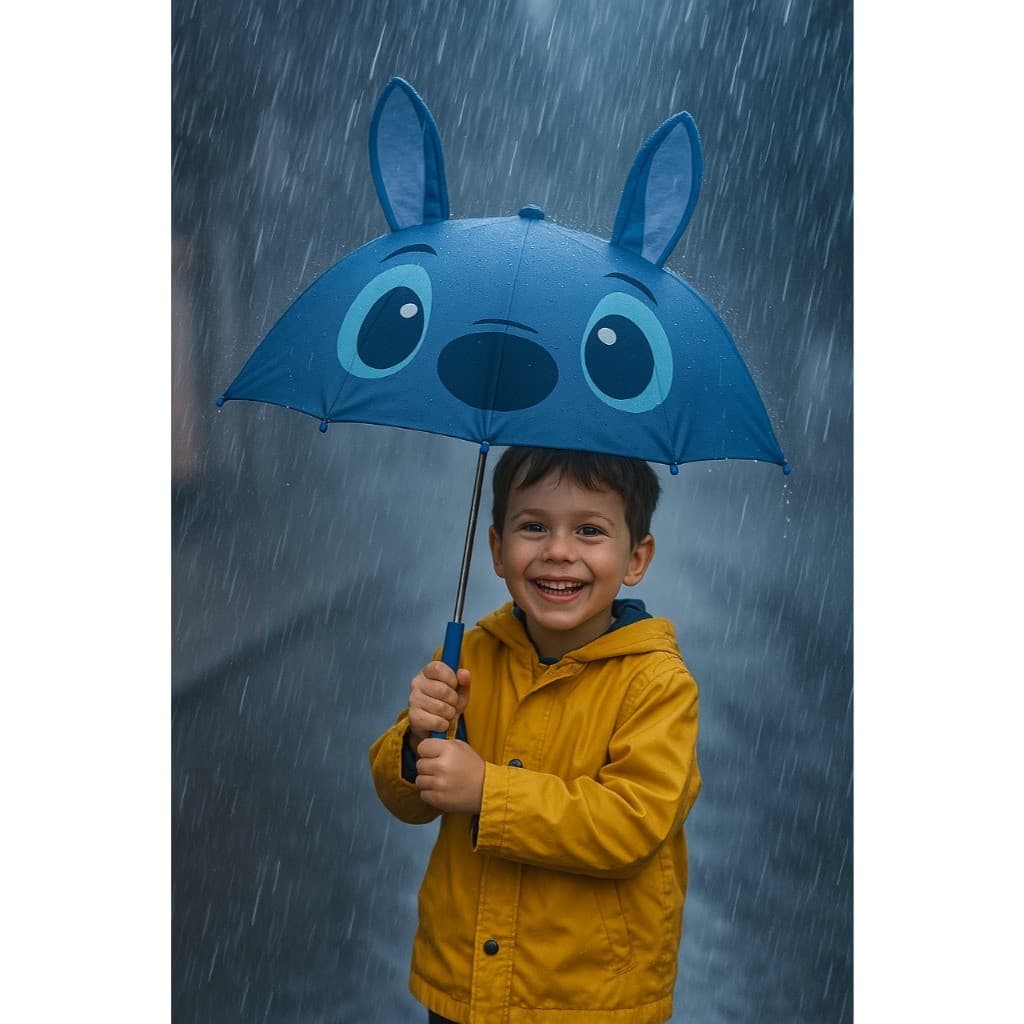 Guarda chuva infantil Stitch 3d Sombrinha 48cm Disney