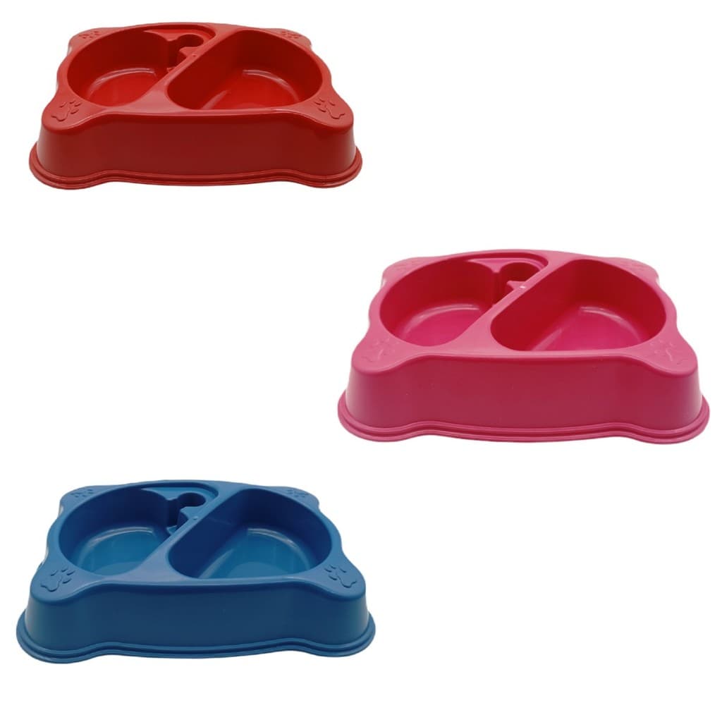 Comedouro 2 em 1 p/ Filhotes e Adultos com suporte para Garrafa 500ml e 1L