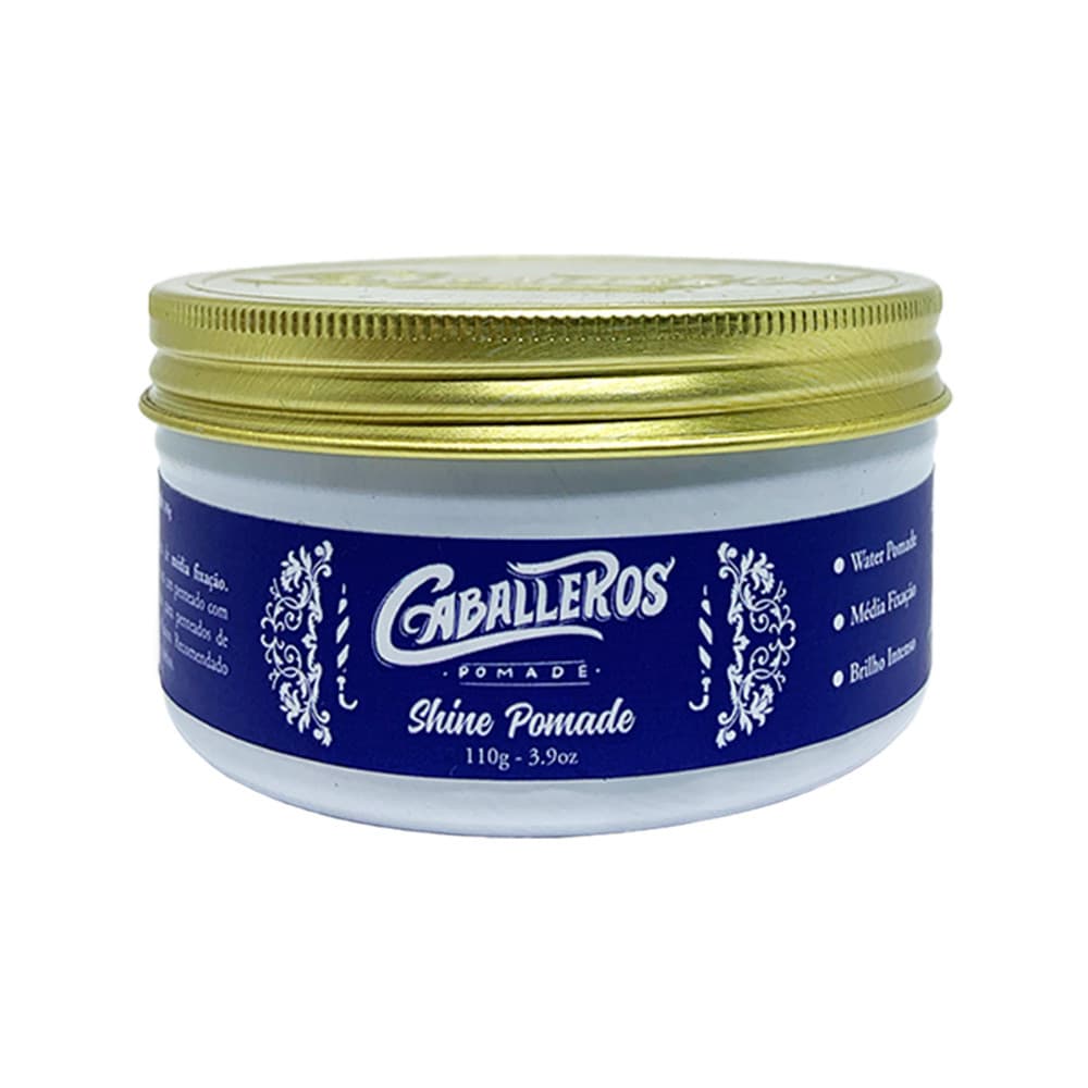 Pomada Modeladora Caballeros Shine Pomade Alto Brilho Fixação Forte 110g