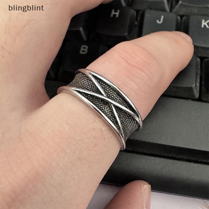 [blingblint] Retro Time Space Goku Anel Punk Gótico Aberto Para Homens Feito À Mão Unissex BR