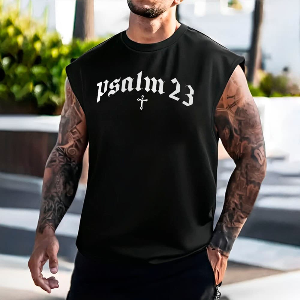 Camiseta Regata Machão Psalm 23 Cruz P ao G5