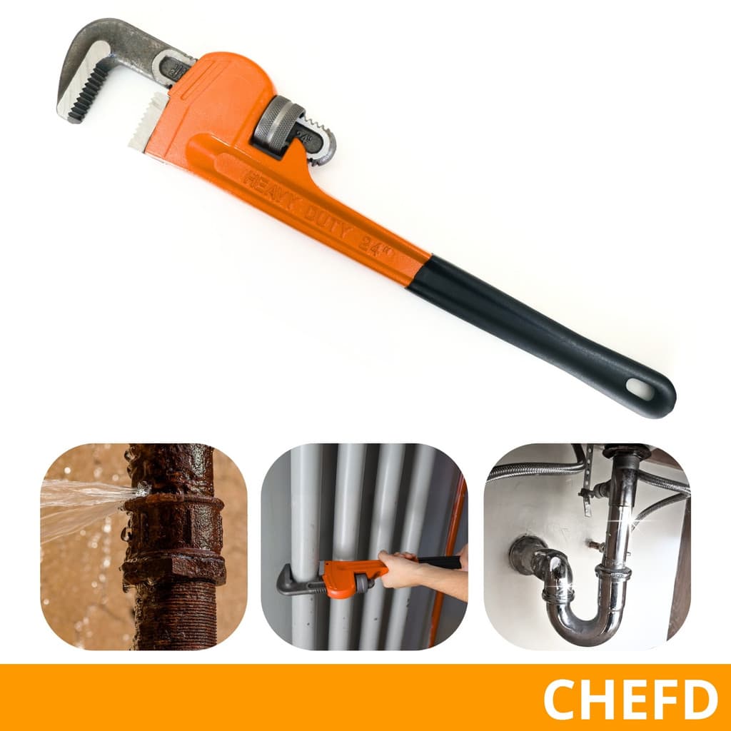 Chave Grifo OMNITOOL Stillson 18" 24" Aço Reforçado Cabo Ergonômico Ajuste Precisão Tubulação