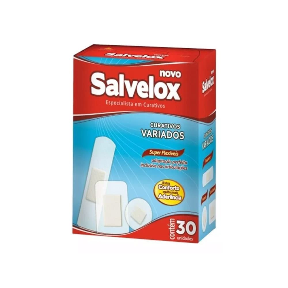 Curativos Variados 30 Unidades Salvelox