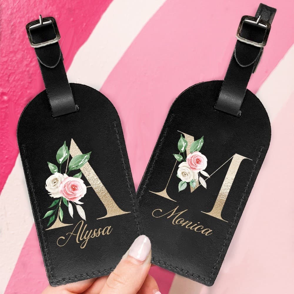 Etiqueta Personalizadas Bagagem De Couro Ecologico Inicial Com Nome Mala Identificador Viagem