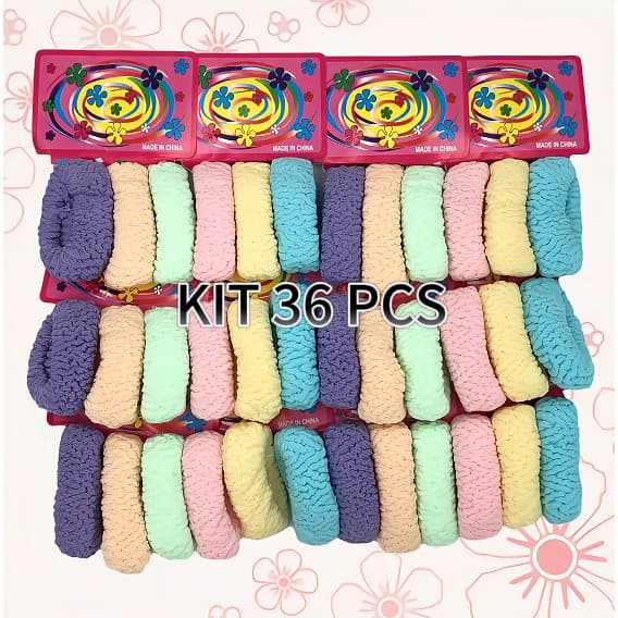 Kit 18/36 Elásticos de Cabelo rabicó Para Cabelo Xuxinha Elastico feminino
