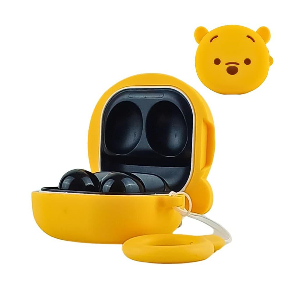 Capa Protetora Nerdcase Silicone para Samsung Galaxy Buds Fe, Core, Buds 2, Live, Pro, Ursinho Pooh