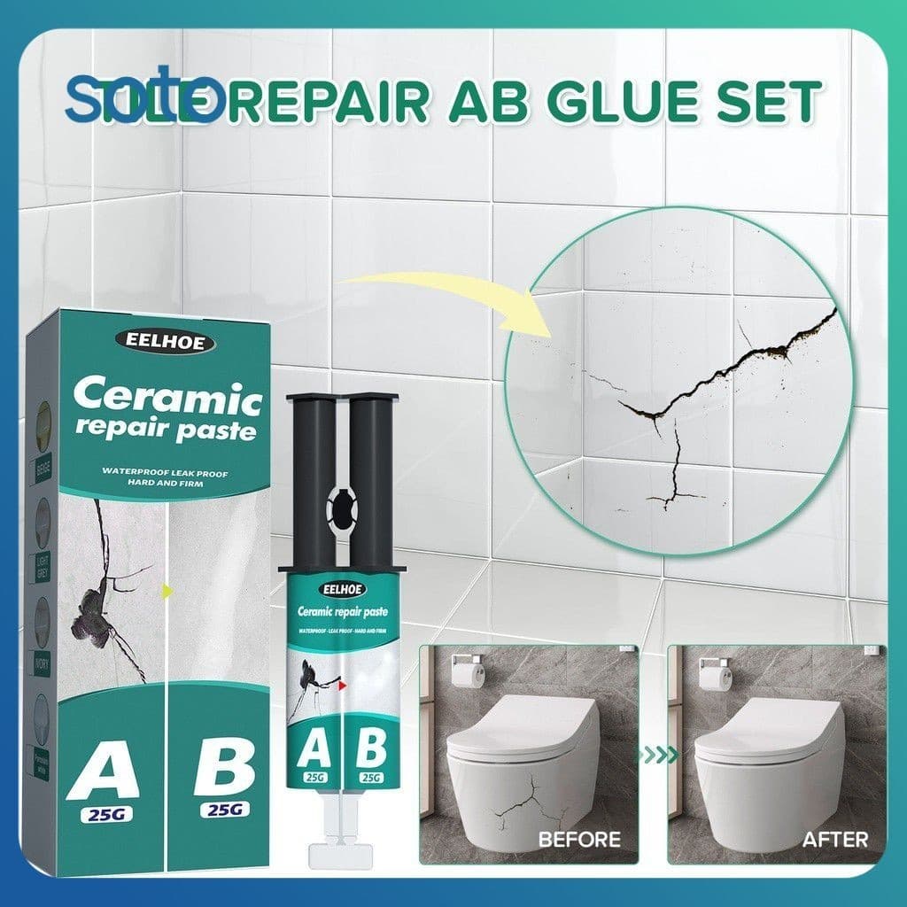 Pasta De Reparo De Azulejo SOTO Kit De Reparo De Porcelana De Azulejo De Banheira De Cerâmica Crack Cerâmico Agente De Reparo De Rachaduras Adesivo