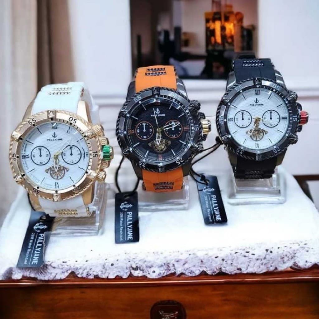 2 Relogios Masculinos pulseira em silicone borracha prova dagua piscina mergulho social elegante