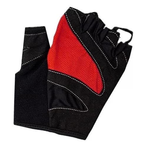 Par Luva Ciclismo Kombat Eva Confortavel Vermelha Tamanho L