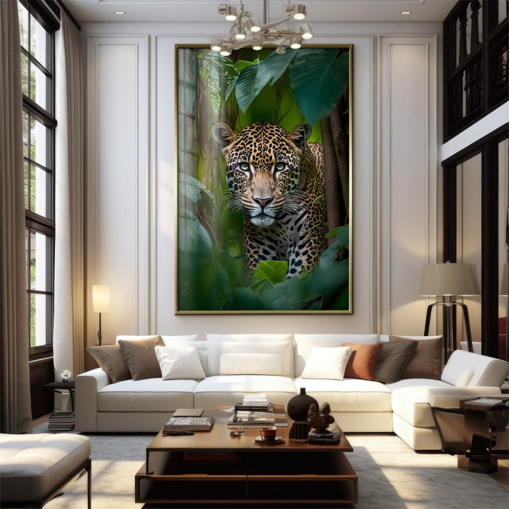 Quadro Decorativo GRANDE Alta Resolução Para Sala Quarto Escritório Quadro Onça Pintada