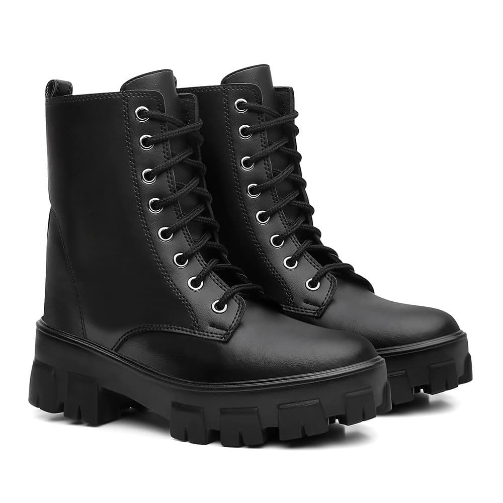 Coturno Com Bolsinha Off White Bota Bag Feminino Blogueira Bota Coturno Feminina