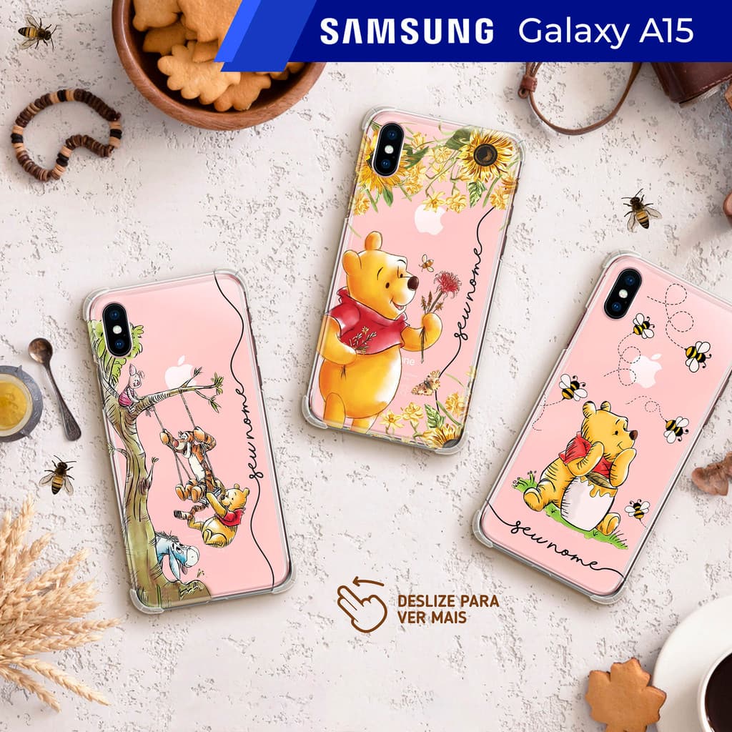 Capa Capinha - Samsung Galaxy A15 - Ursinho Pooh Transparente Personalizada