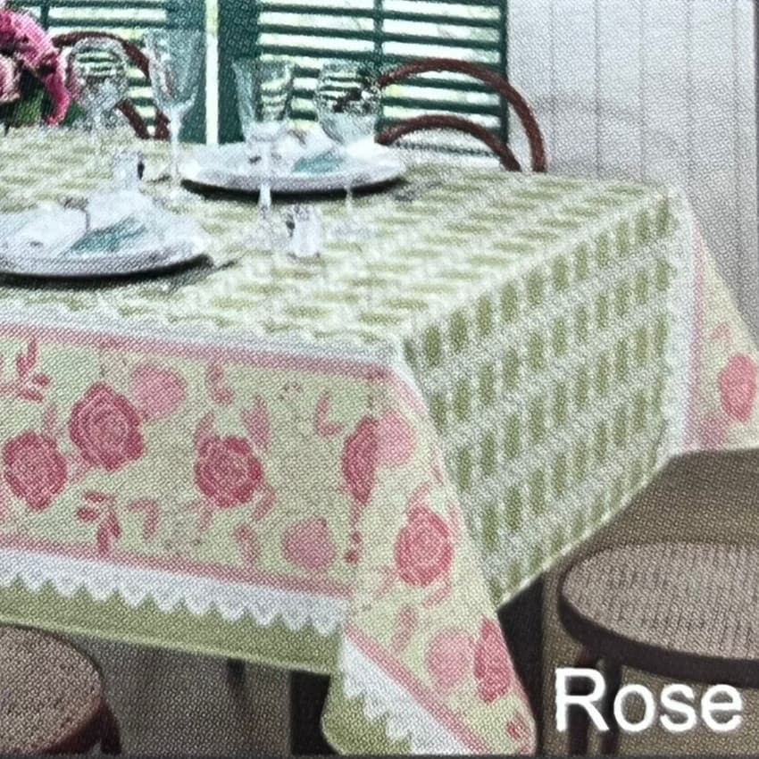Toalha de Mesa Pop Estampada 6 Lugares Rose 140x210cm