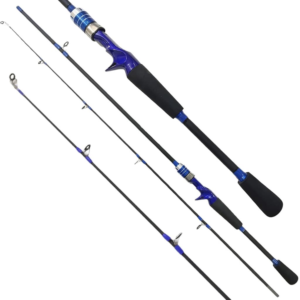 Vara de Carretilha Fibra Carbono 1,80m 50lb Cabo Bi-Partido