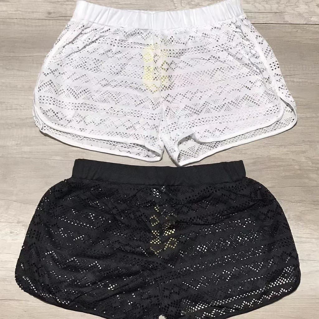 Shorts Feminino Saída de Praia Summer Shorts De Renda Moda Blogueiras Boa elasticidade