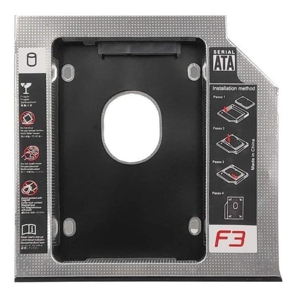 Adaptador Caddy Dvd P/ Segundo Hd/ Ssd 2.5 Sata 12.7mm 1167