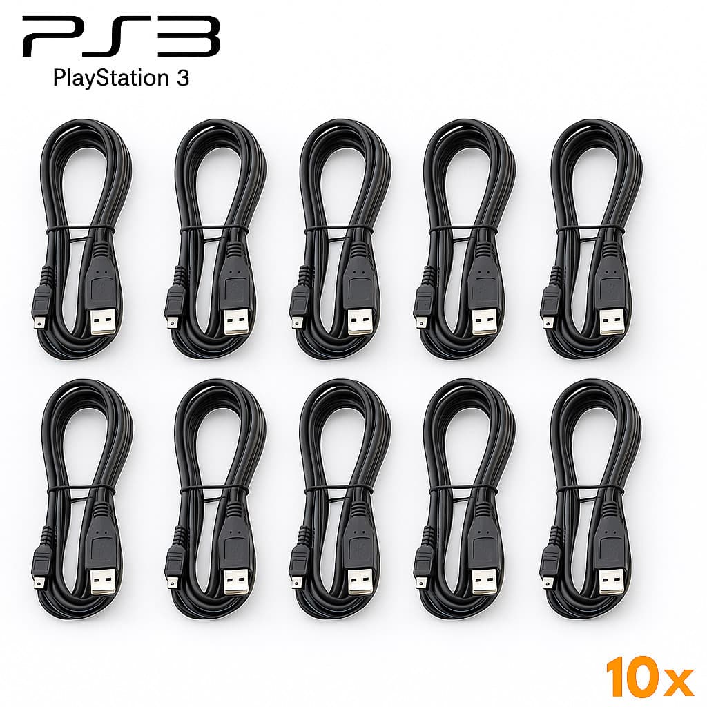 kit 10 Cabo V3 1.5m  Para Ps3 | Gps | Mp3 | Mp4