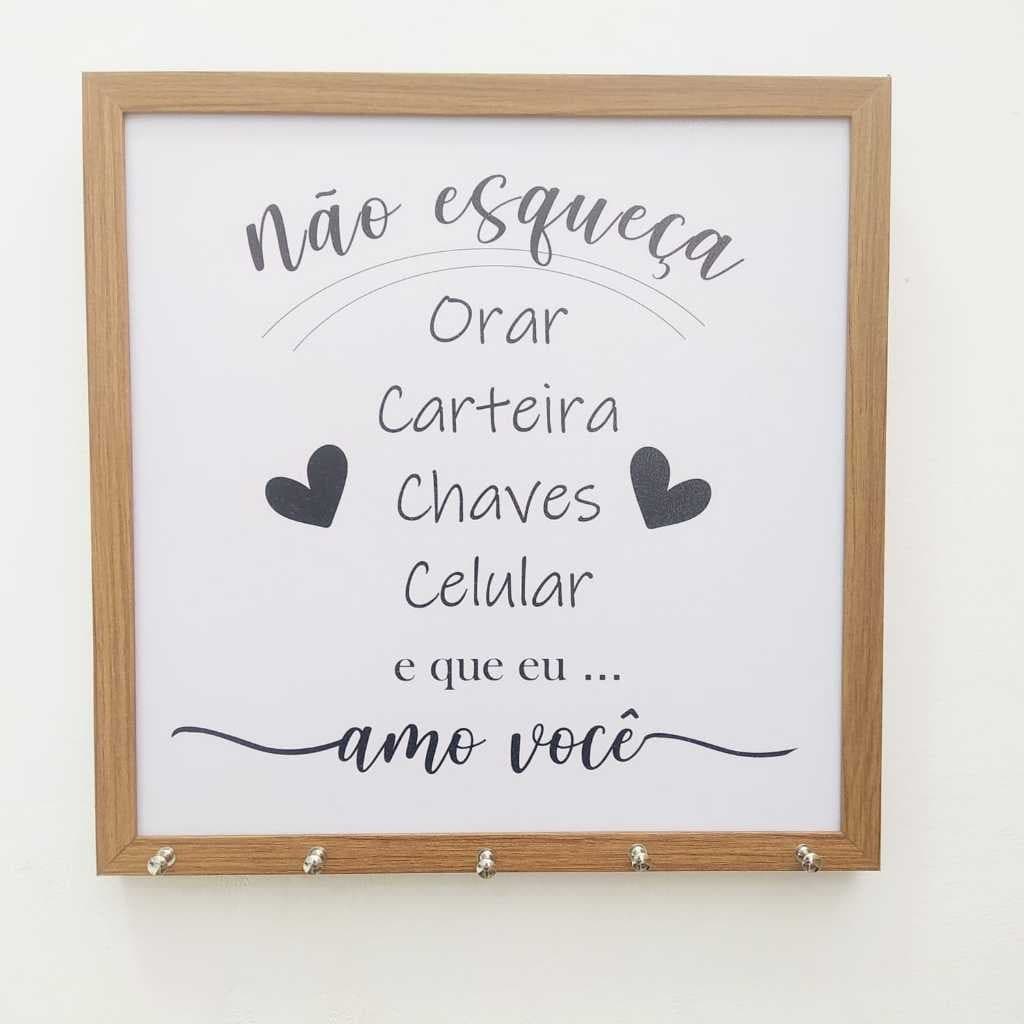 Quadro cobre caixa de luz com portas chaves 43X43 NÃO ESQUEÇA ORAR,CARTEIRA...E QUE AMO VOCÊ  quadro decorativo sala