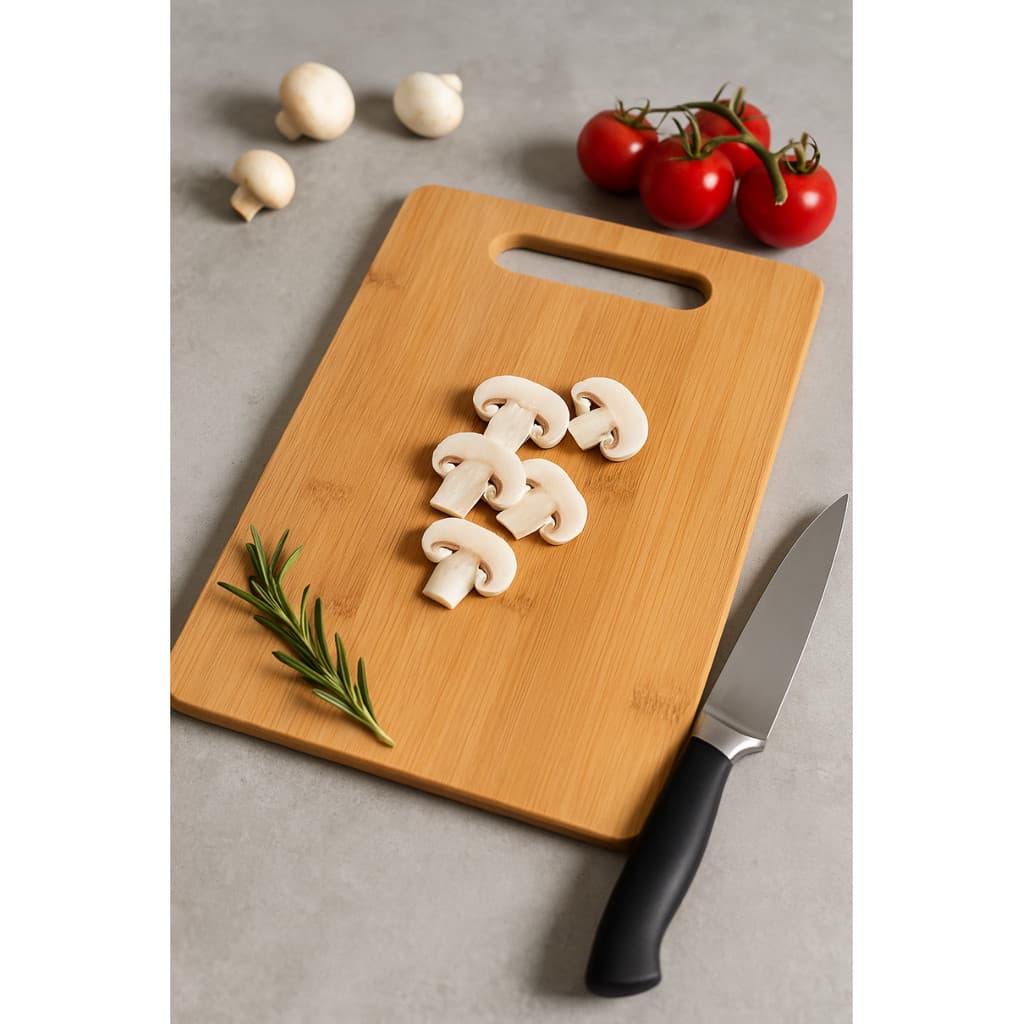 Tábuas de Corte em Bambu 30x20 – Ideal para Carne, Legumes e Churrasco c/ 1/2/3/6 unidades