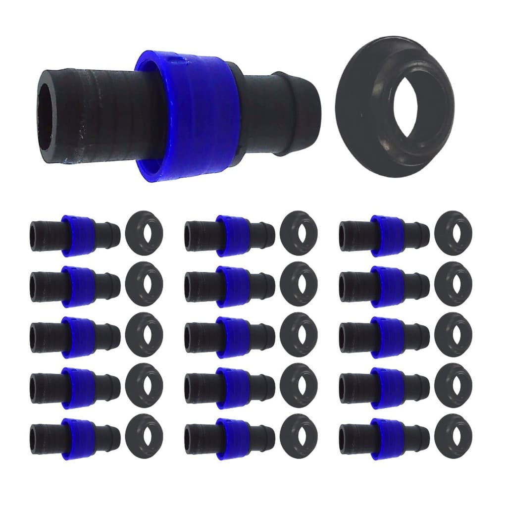 Kit 30und Conector Inicial 16mm c/ Anel + Anel de Vedação Chula Ideal p/ Sistemas Irrigação