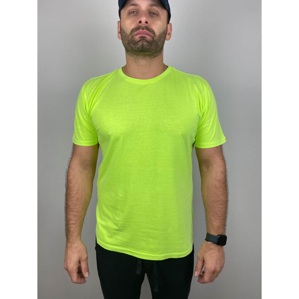 Camiseta Estonada Amarelo Neon
