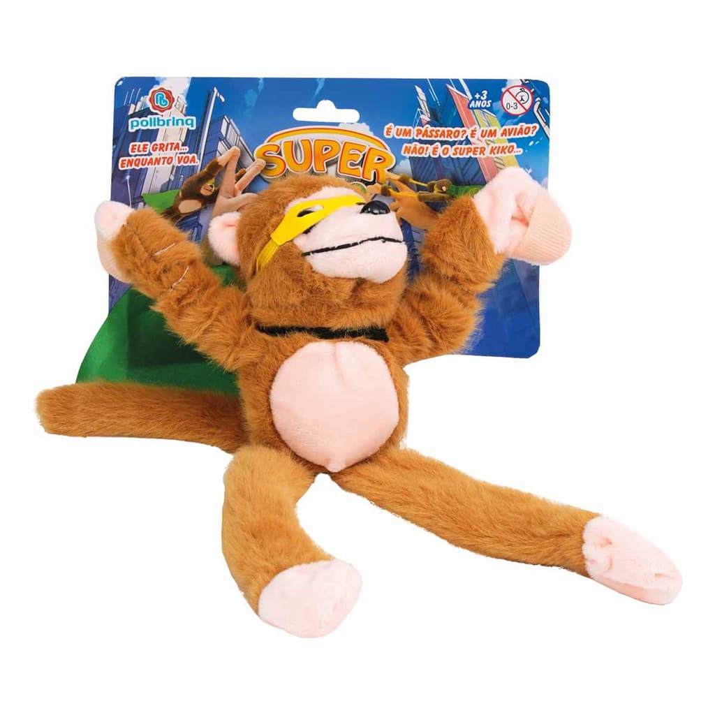 Macaquinho De Pelúcia Super Kiko Com Som Polibrinq