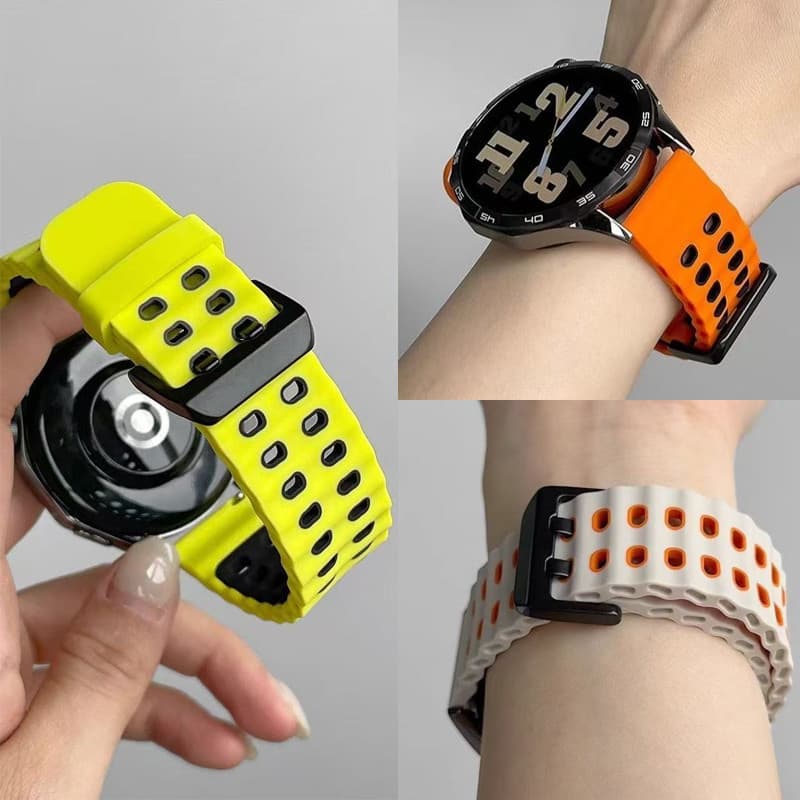Pulseira de Silicone para Relógio Haylou RS5 R8 S8 Solar 5 Plus RT3 GST Ultra Lite Pro Bracelete Correa 22mm