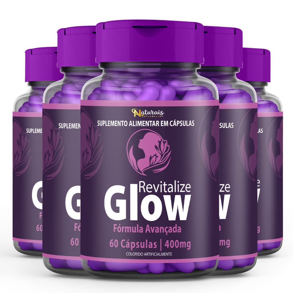 Kit 5 Revitalize Glow Original 300 Capsulas - Envio Imediato - Loja Oficial