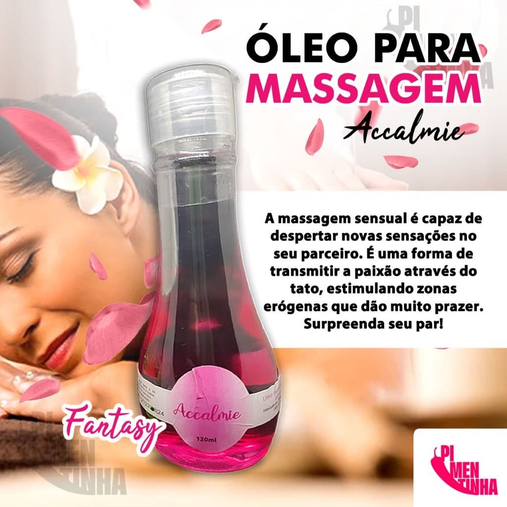 Óleo de  Massagem Corporal 120ml Hidratante Relaxante Toque Suave