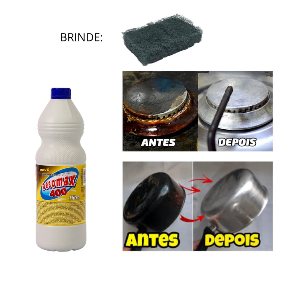 Detergente Desengordurante Limpeza Pesada Limpa Panela Grelha Piso Remove Sujeira  Desomax 1L