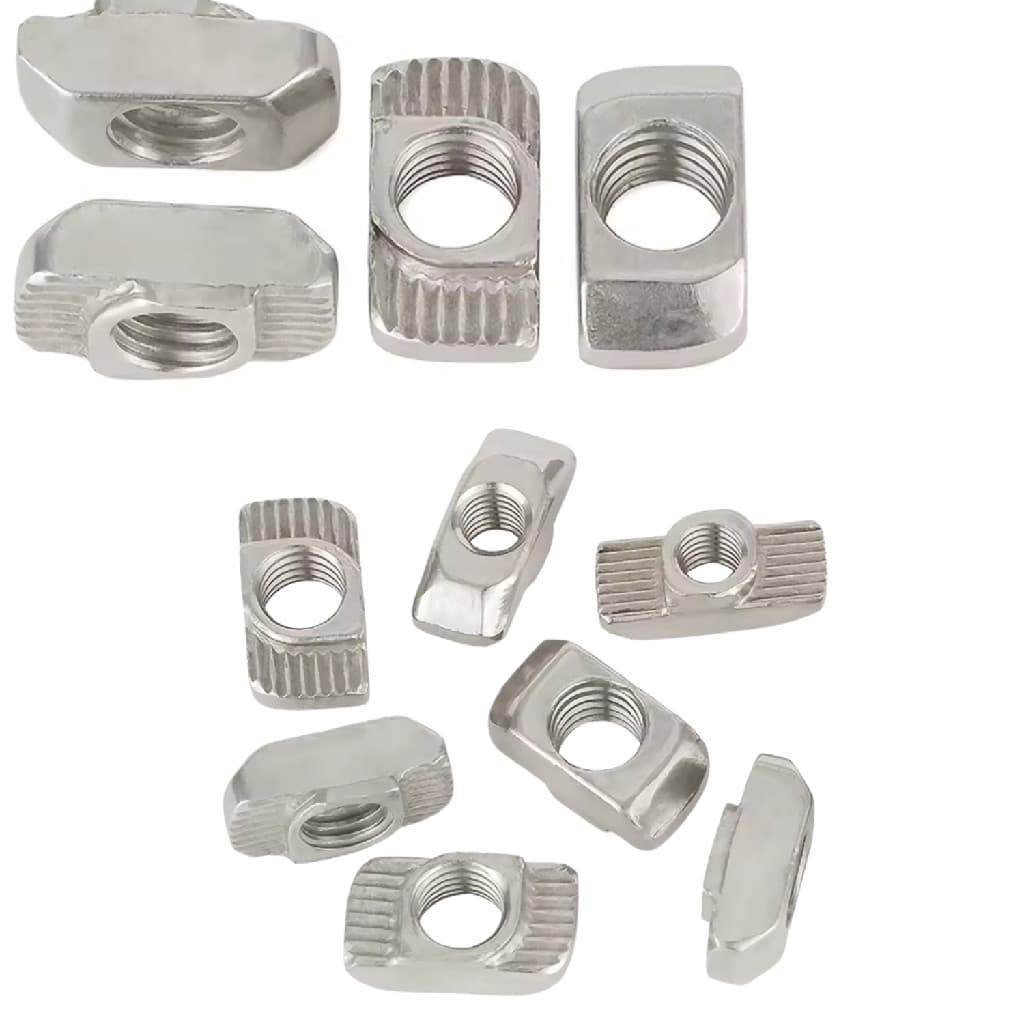KTI 100 PORCAS MARTELO DESLIZANTE M5 SERIES 30 RANHURA EM T