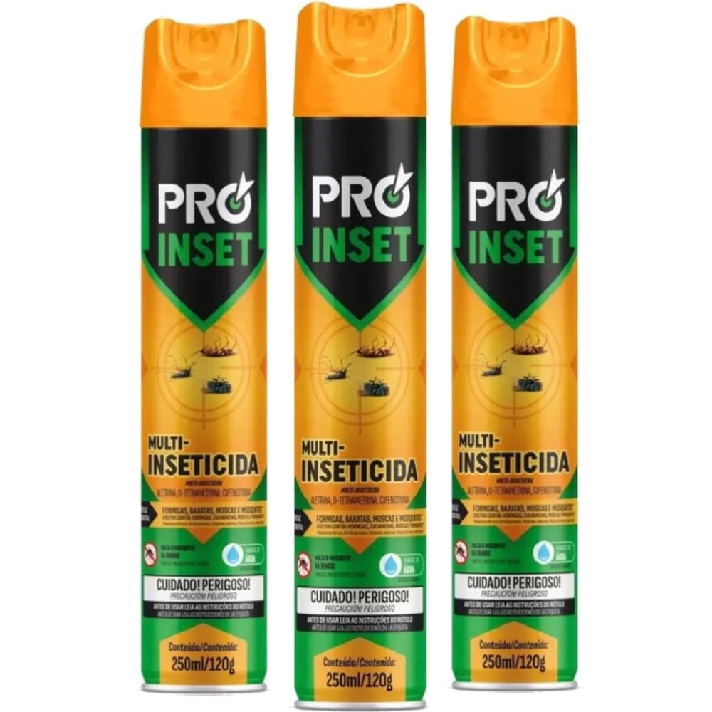 Kit 3 Multi Inseticida Pro Inset 250ml