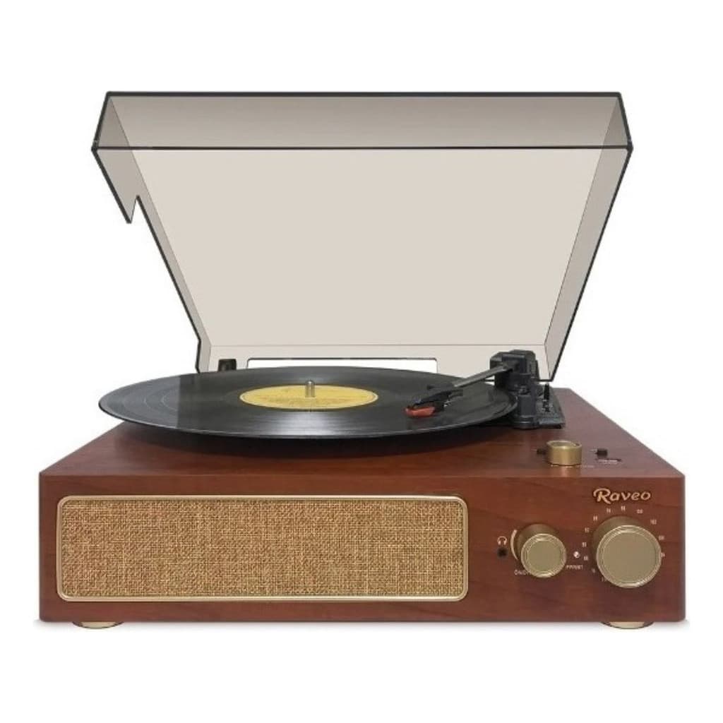 Vitrola Toca Discos Vinil Studio Brown Bluetooth Fm Marrom Retro Vintage
