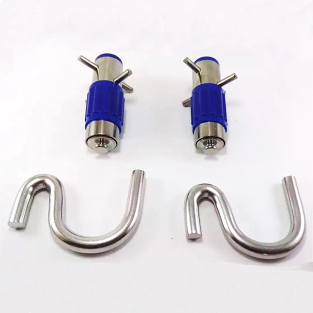 Gancho Armador tipo Batom inox retrátil para atar rede de descanso