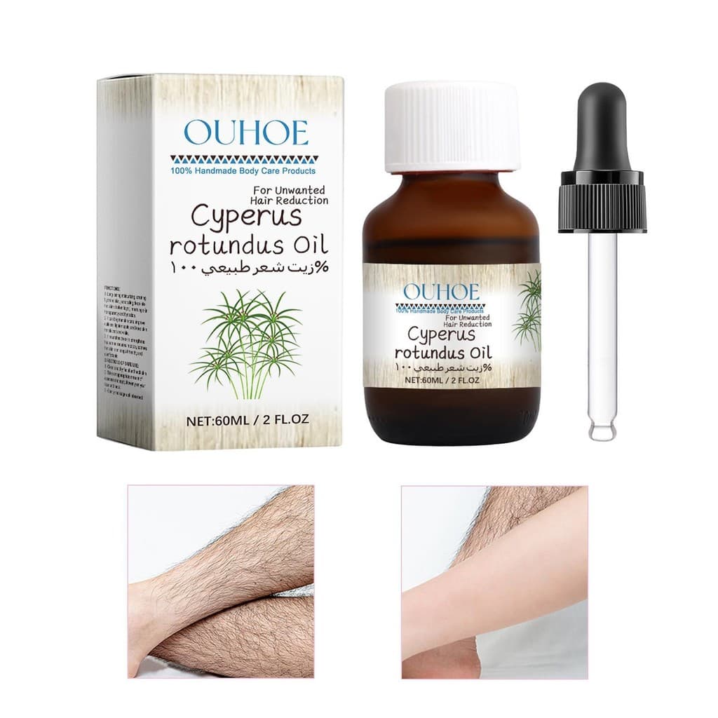 Óleo De Depilação Cyperus Natural Redutor De Crescimento De Pêlos Corporais Rotundus Para Hidratação E Nutrição Com Dropper xurit1br