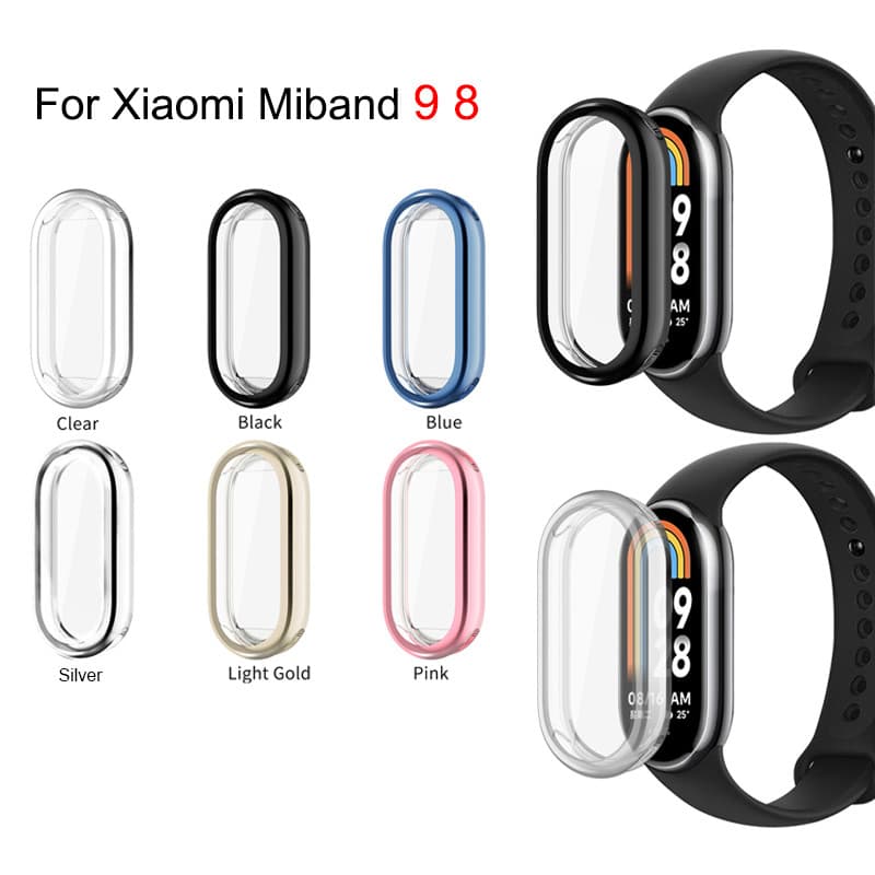 Capa Protetora Transparente De Silicone Macio Para Xiaomi Miband 9 8 10