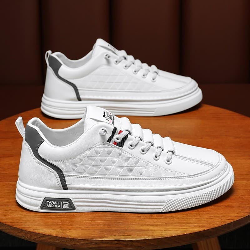 Sapatos masculinos 2024 Nova Queda Moda All-Match Casual Calçados masculinos de couro Sports Board Shoes