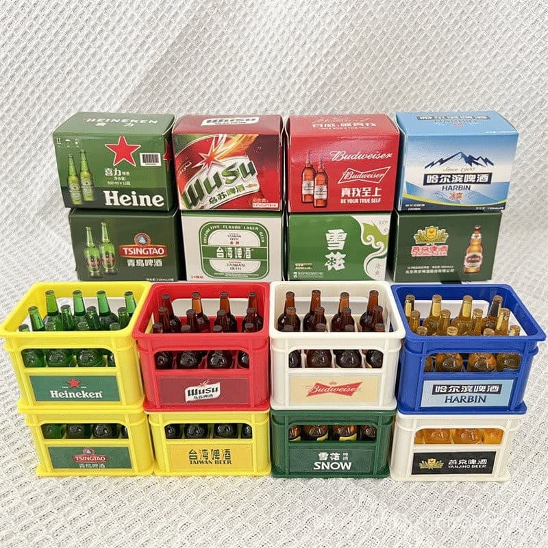 Casa de boneca mini simulação cerveja bebida modelo de acessórios em miniatura adereços cena ornamentos e conjuntosjogos