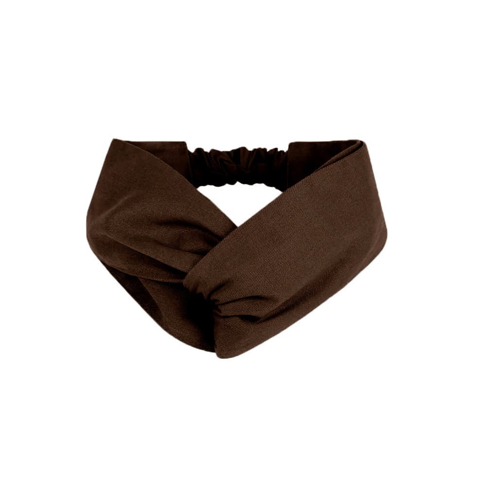 Faixa de Cabelo Turbante Bandana Marrom Chef Cozinha Restaurante