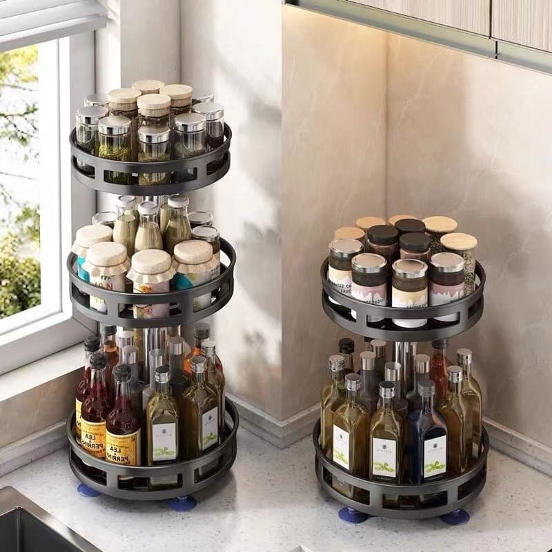 Organizador De Condimentos Rack Rotativo Porta Temperos Cozinha