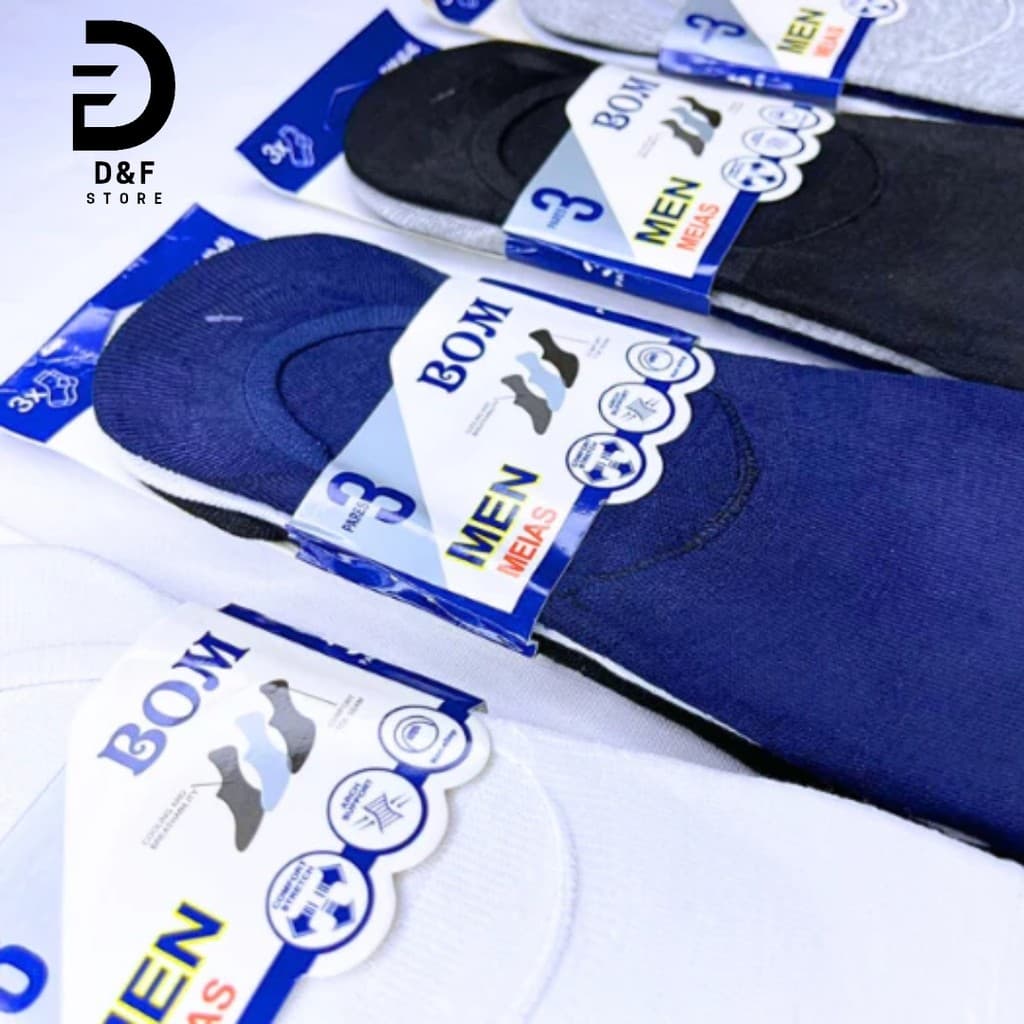 kit de meia sapatilha masculina meia invisível meia para adulto 3 6 ou 12 pares meia para dia a dia