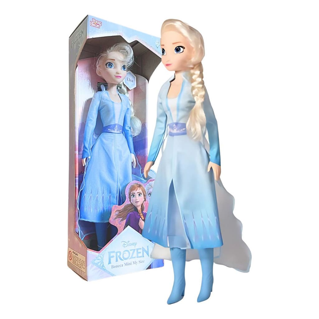 Boneca Elsa Mini My Size Frozen Grande 55cm Disney Babybrink