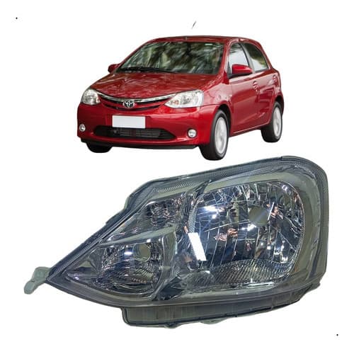 Farol Arteb Genuino Etios 2013 À 2017 Carcaça Cinza -cromado